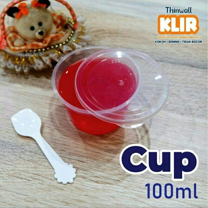 Thinwall Cup Sauce Cup Pigeon Pudding 100ml @25pcs