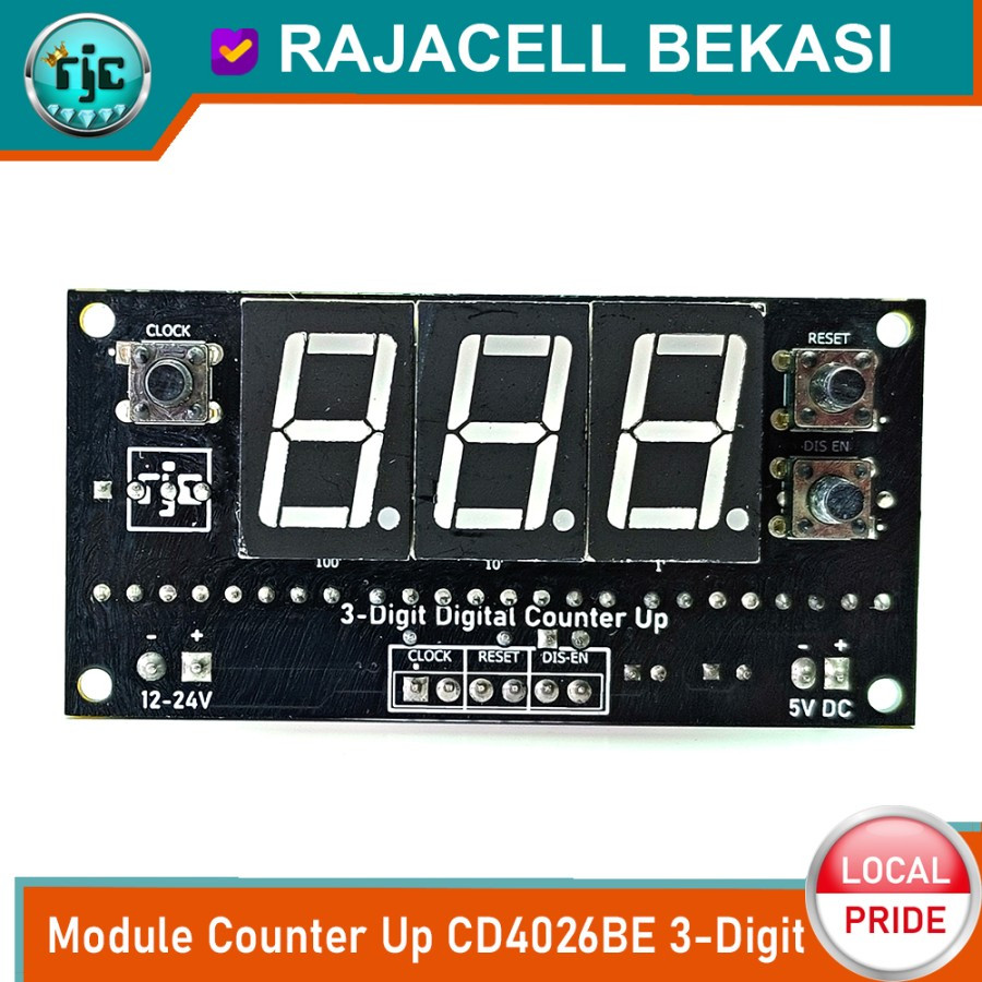 Counter Digital 3 หลัก CD4026BE Counter-Up Module 0-999