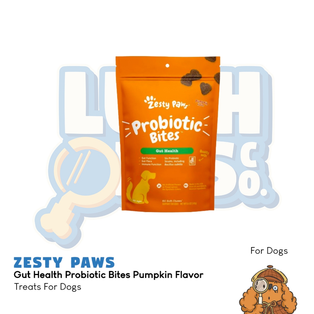 Zesty Paws Gut Health Probiotic Bites รสฟักทองสําหรับสุนัข