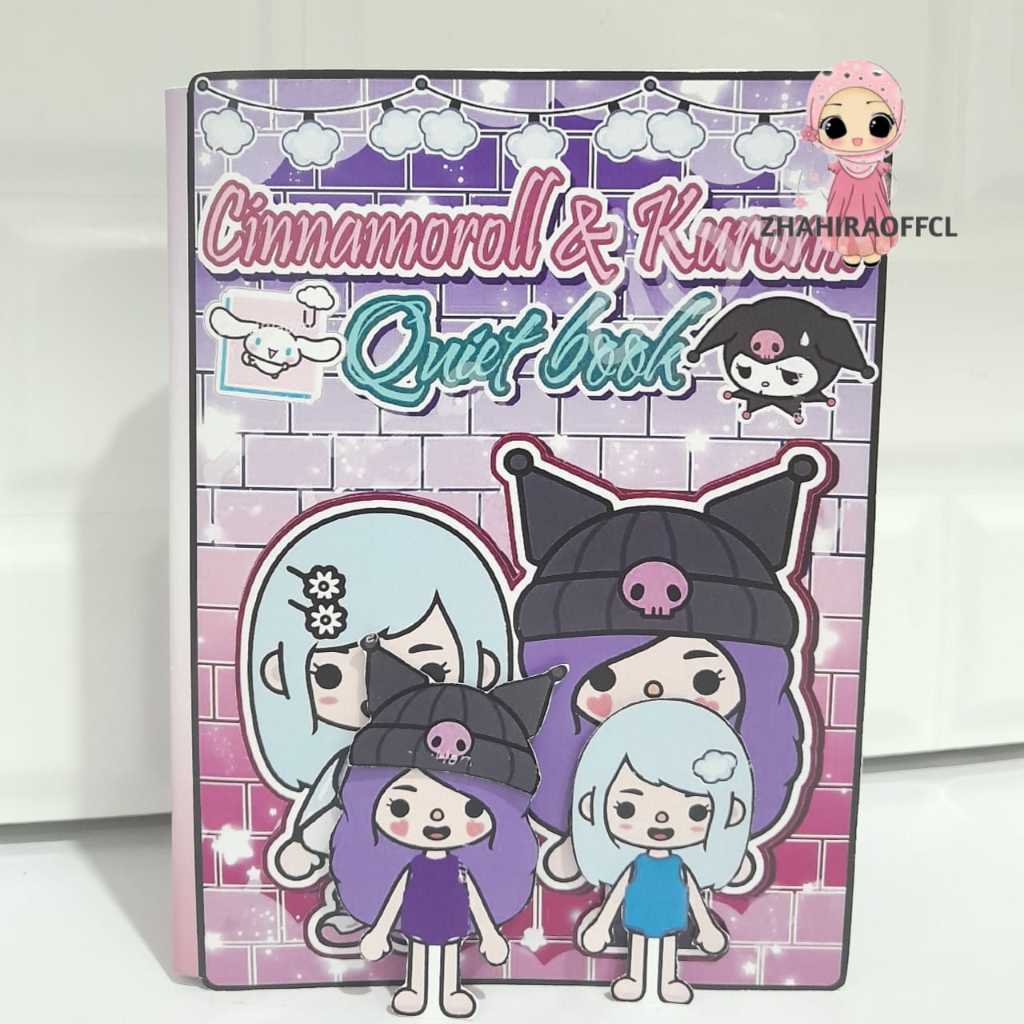 ของเล่นเด็กผู้หญิง toca boca KUROMY และ CINAMOROL กระดาษตุ๊กตา QUITE BUSHY BOOK