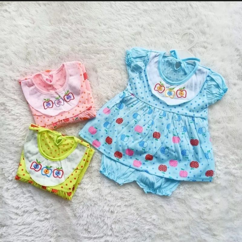 ชุดเสื้อผ้าเด็กผู้หญิง 3 ชิ้น 0-6 เดือน