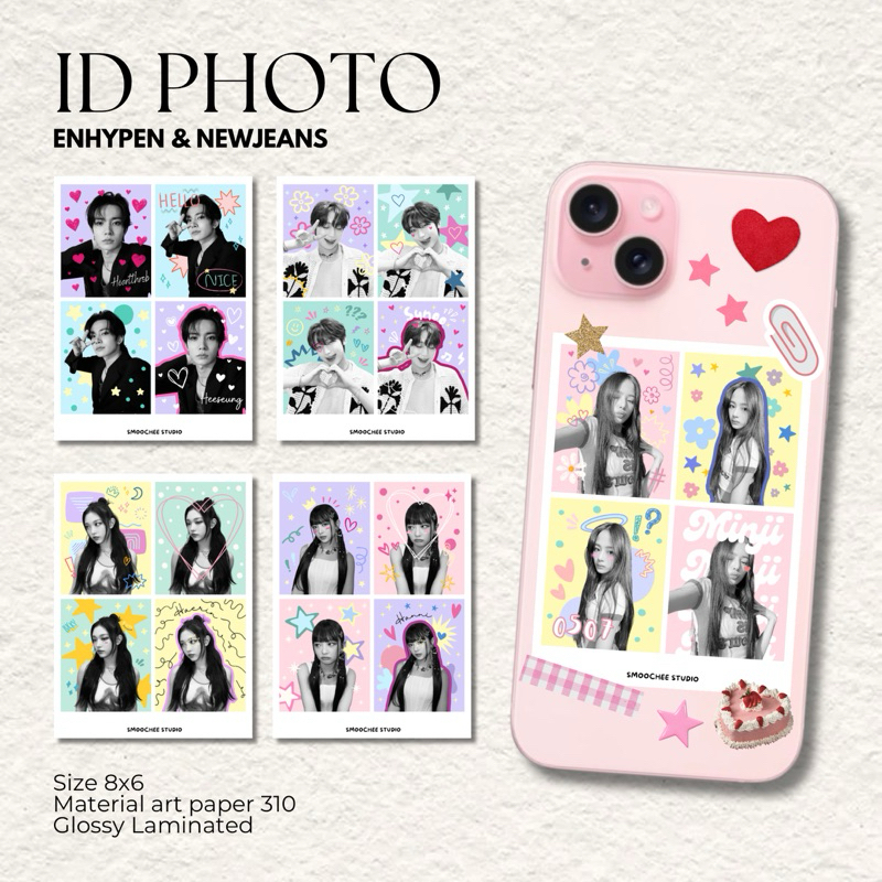 Id PHOTO 4 CUT NEWJEANS & ENHYPEN BY SMOOTHCHEE STUDIO