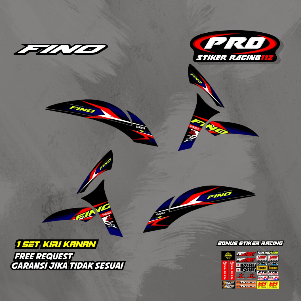 Striping Fino 125 Yamaha Sticker Fino Grande Sporty Sticker Variation Of Accessories Racing Peeler ฟ