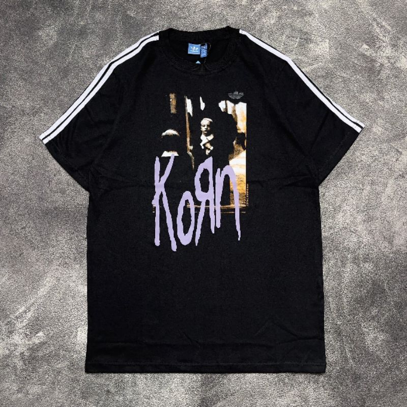 เสื้อยืด Adidas X Korn Full Tag Wos Cotton 24s Adidas 3 Stripe