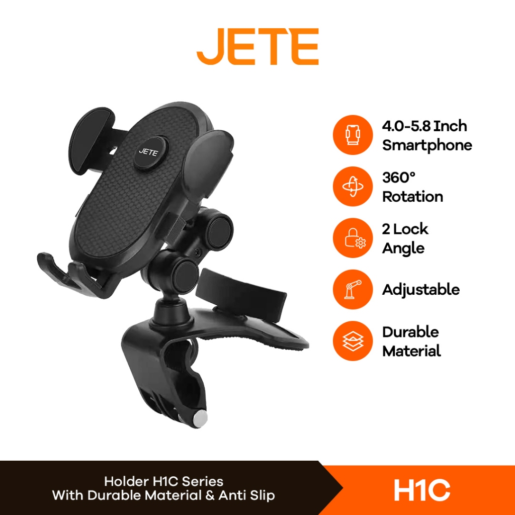 ที่วางโทรศัพท์ในรถยนต์ JETE H1C HP Dashboard & Windshield Universal Car