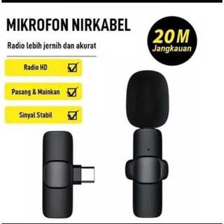 K8 K9 MICROPHONE WIRELESS MIC CLIP ON VLO SMARTPHONE - TYPE C & TYPE iOs