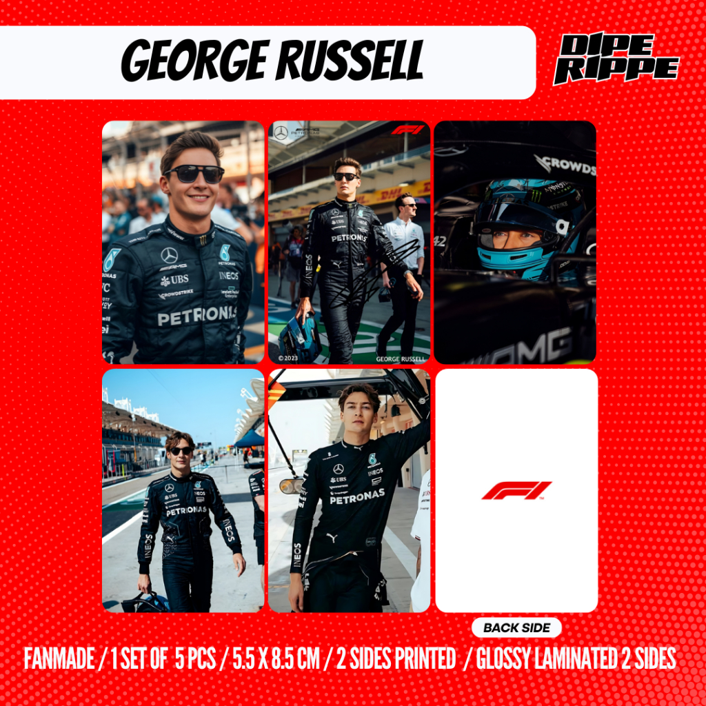 F1 DRIVER PHOTOCARD - GEORGE RUSSELL