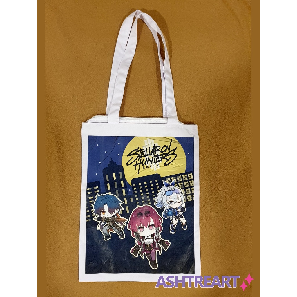 [Ashtreart] Stellaron Hunters Tote Bag มีซิป | Kafka Blade Silver Wolf | ดีทีเอฟ ดีทีเอฟ | ขนาด 40x3