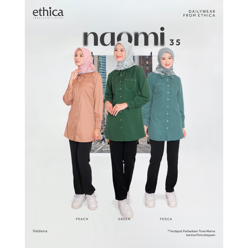 Kemeja Ethica BLOUSE/NAOMI 35 PEACH GREEN TOSCA/เสื ้ อเชิ ้ ตผู ้ หญิงล ่ าสุดผู ้ หญิง BLOUSE/Late