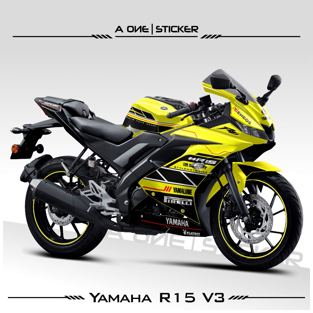 STRIPING YAMAHA R15 V3 SEMIFULL MOTIF 13 / YAMAHA R15 / V3 / R15 / YAMAHA / DECAL / STRIPING / สติ๊ก