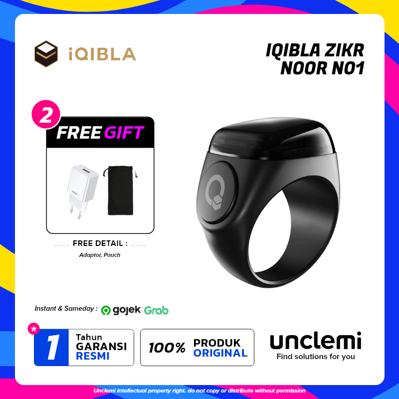 Iqibla Zikr Ring NOOR N01 Original Digital Smart Tasbih Ring
