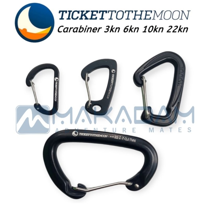 เปลญวนคาราบิเนอร์ ตั๋วพระจันทร์ carabiner 6kn 10kn 22kn