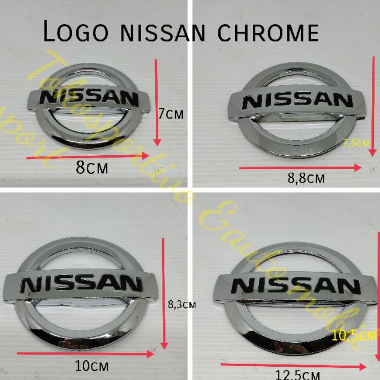 โลโก้ Nissan chrome Emblem โลโก้โมเดล Nissan ดั้งเดิม
