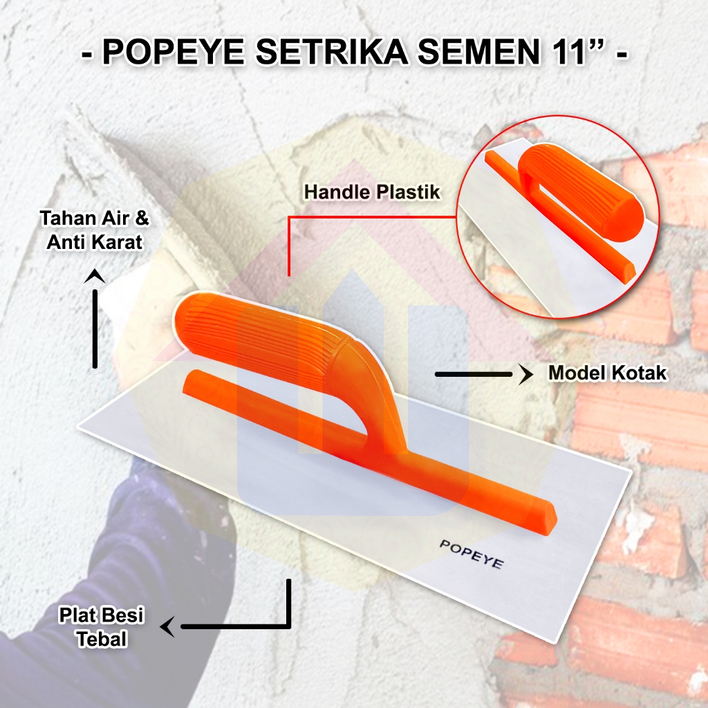 POPEYE CEMENT IRON 11 ที่จับพลาสติก - RASKAM CEMENT PLASTER