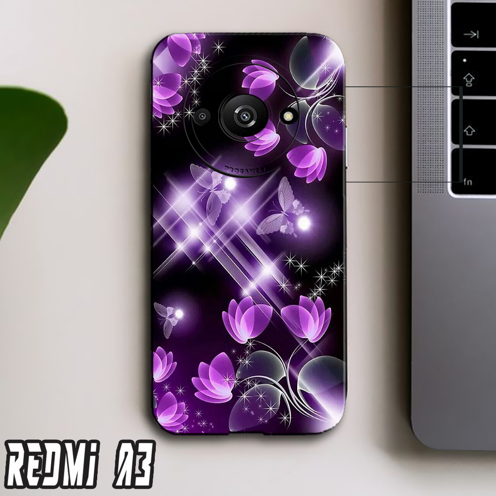 เคสนิ่ม 4D Redmi A3 - เคส 4D Redmi A3 ล่าสุดพรสําเร็จ [ผีเสื้อ] ซิลิโคน Hp Redmi A3 - เคสหรู - เคส R