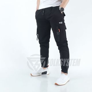 Celana Cargo Jogger Pants Panjang Pria Ziper Folksystem