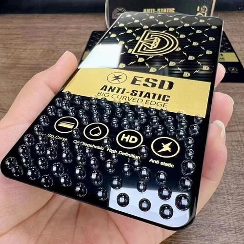 LAYER ITEL RS4 P55 NFC P55 5G A70 S23 A60S P40 A49 TEMPERED GLASS ESD FULL COVER ANTI STATIC ANTI DU