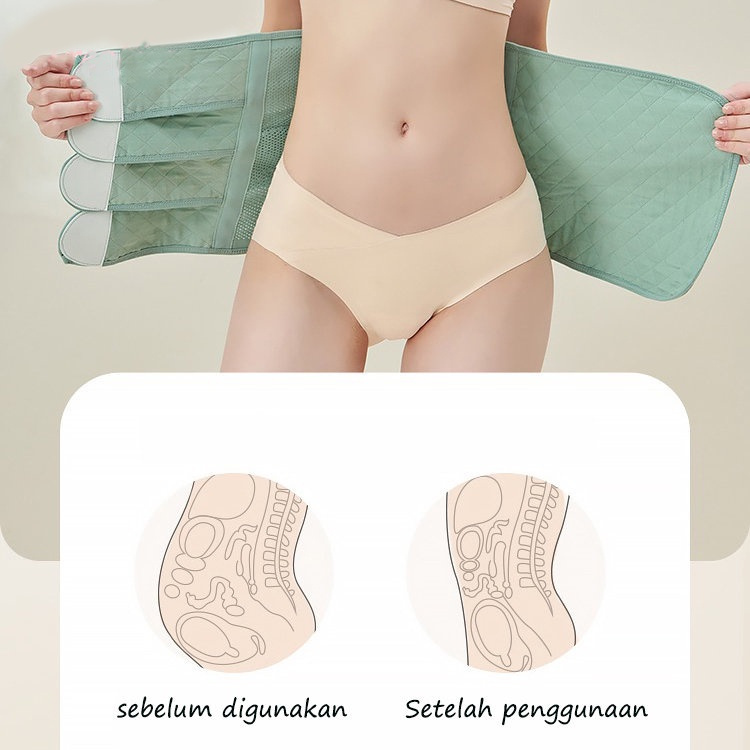 ส่วนลด Undr053 2In1 Corset เข็มขัดคนท้องผู้หญิงหลังคลอด Belly Belt Recovery After