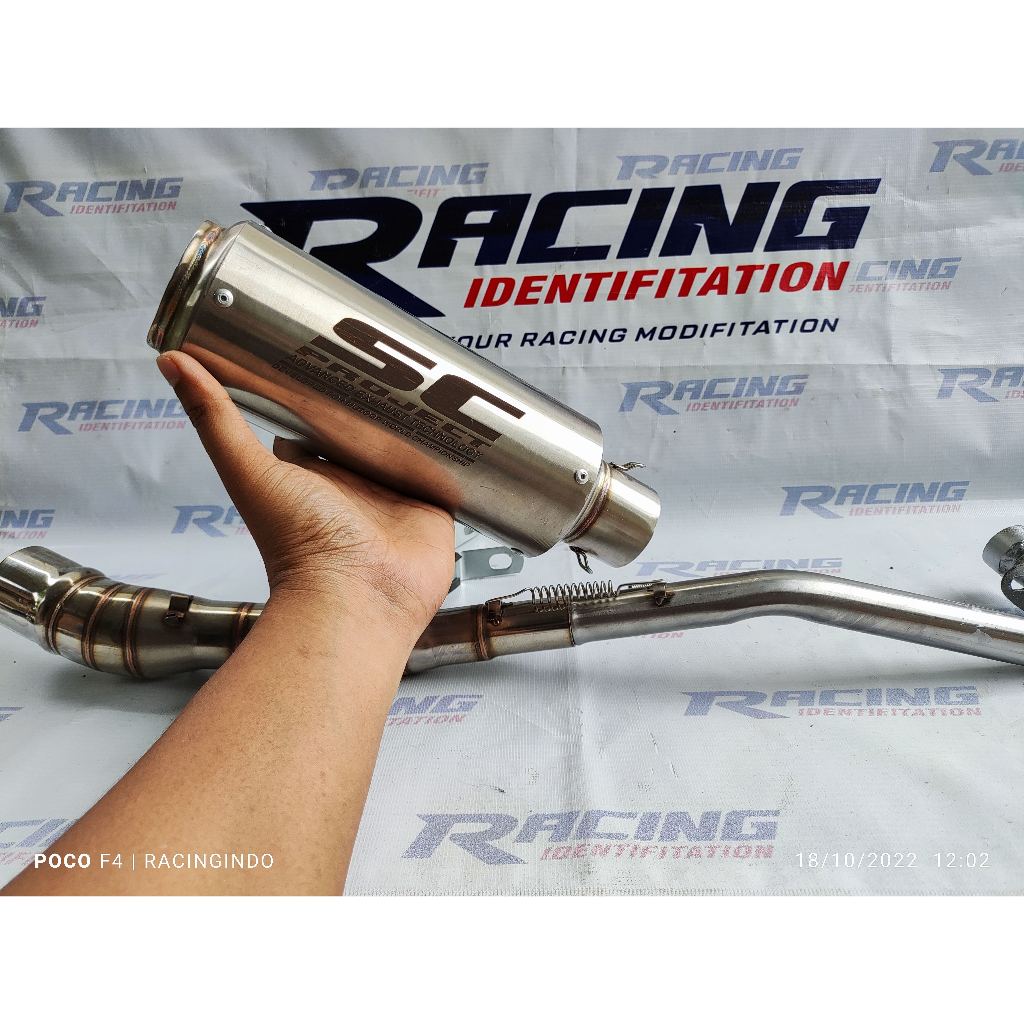 EXHAUST MUFFLER PIPE SC PROJECT สําหรับ XRM/Wave 100/Wave 110/Wave 125/Kriss 110/Kriss 125/Dash 110/