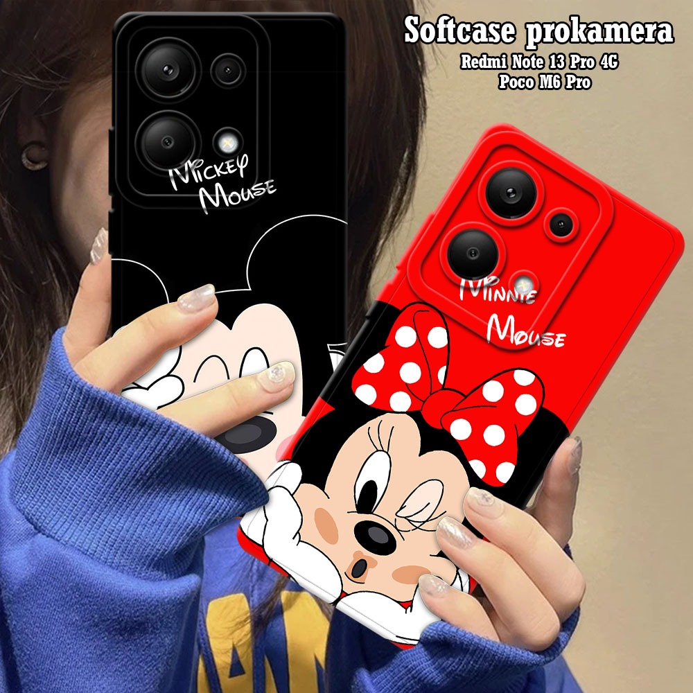 เคส Redmi Note 13 Pro 4G - Poco M6 Pro Silicone Pro Camera การ์ตูน Motif (DS01)