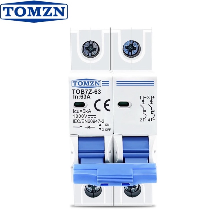 CODE U75V MCB DC 1V 2P เซอร์กิตเบรกเกอร์ 3A 6A 1A 16A 2A 25A 32A 4A 5A 63A