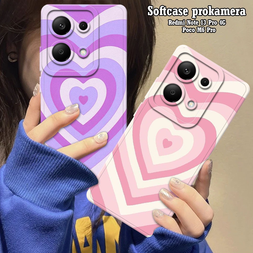 เคส Redmi Note 13 Pro 4G - Poco M6 Pro Silicone Pro Camera Love Motif (DS01)
