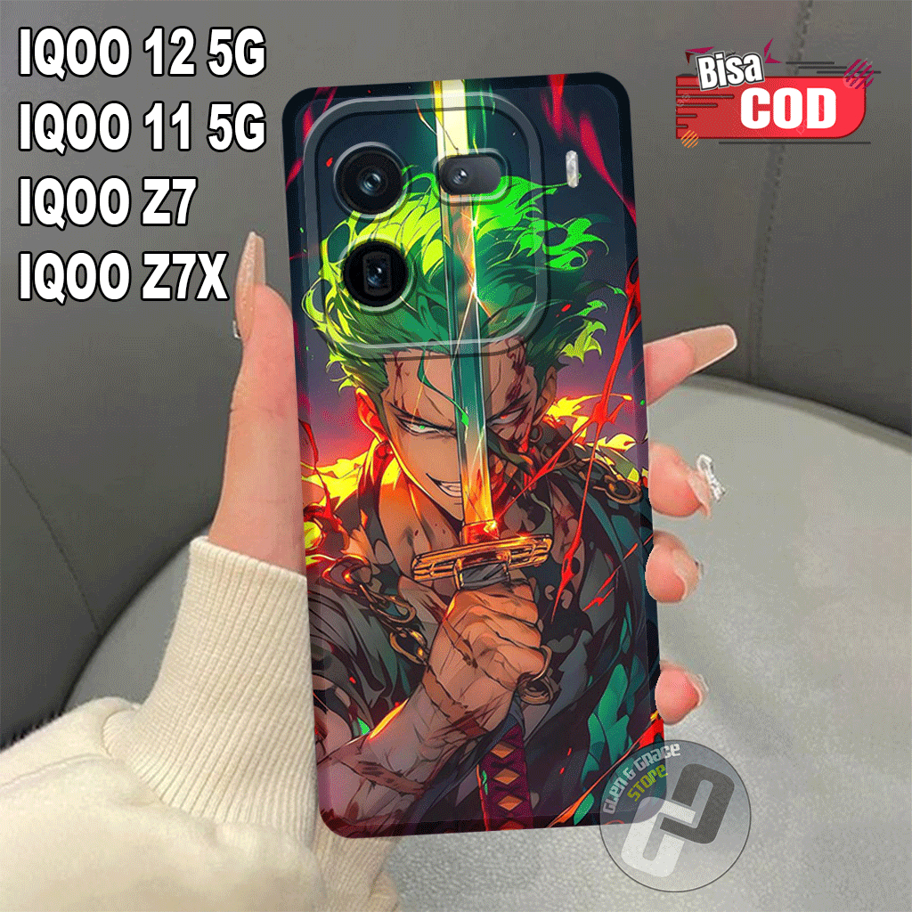 G26 Case Pro Camera IQOO 12 5G - วัสดุยางยืดหยุ่น - IQOO 11 5G Case - IQOO Z7-IQOO Z7X- Motif ANIME2