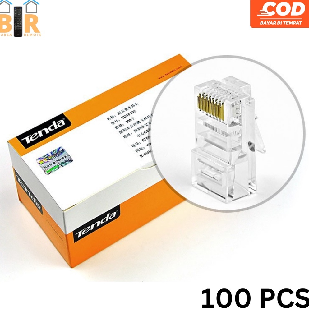 TENDA Modern Lan Connector RJ45 เต็นท์ Ethernet Connector UTP CAT 5 สาย