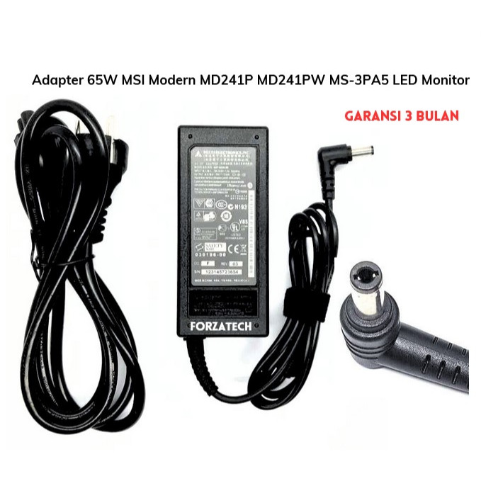 MSI Modern 65W Charger Adapter MD241P MD241PW MS-3PA5 LED Monitor ใหม่พร้อมรับประกัน 3 เดือน