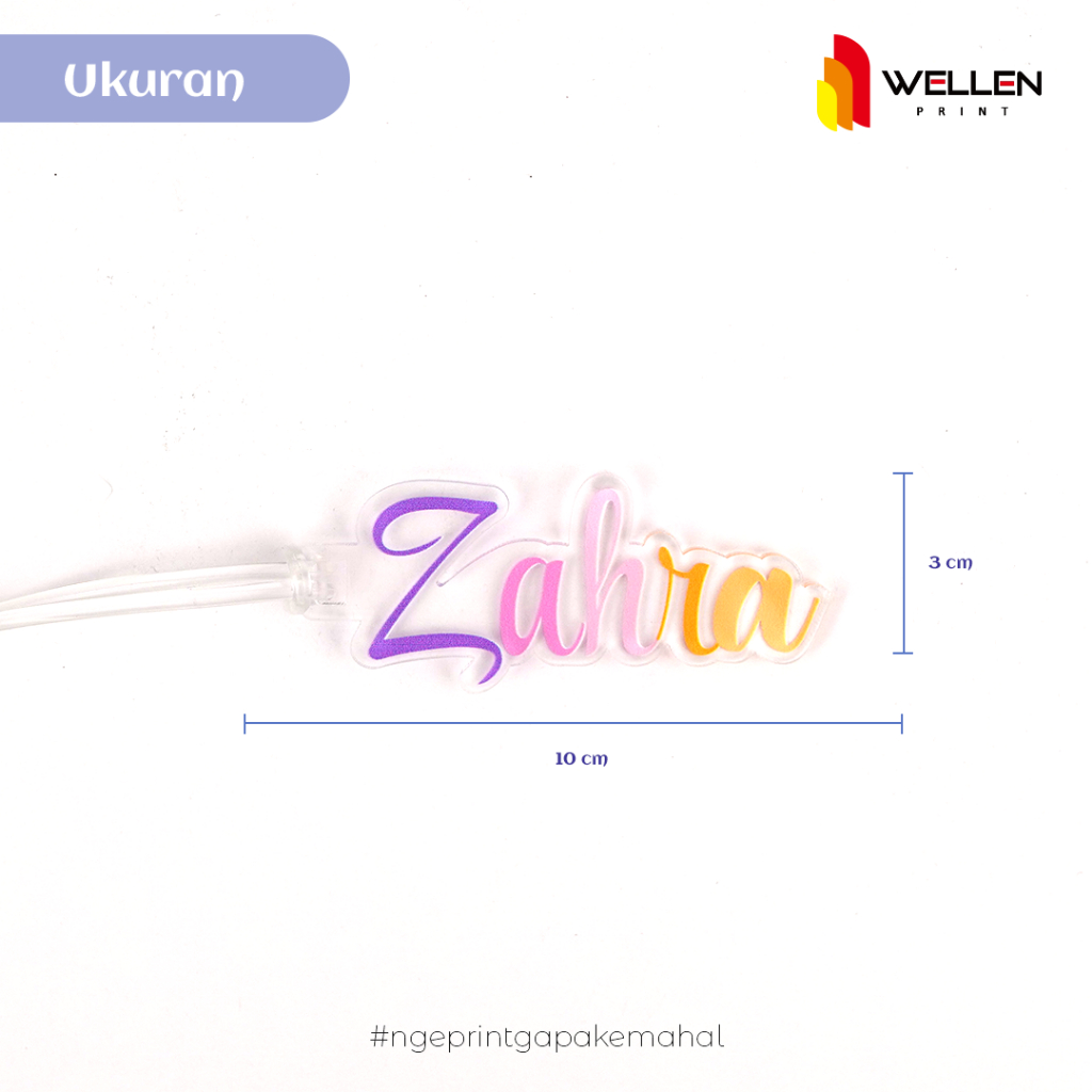 Gantungan Wellen Print – พิมพ์แท็กกระเป๋าชื่ออะคริลิค / พิมพ์พวงกุญแจอะคริลิคกระเป๋านักเรียน
