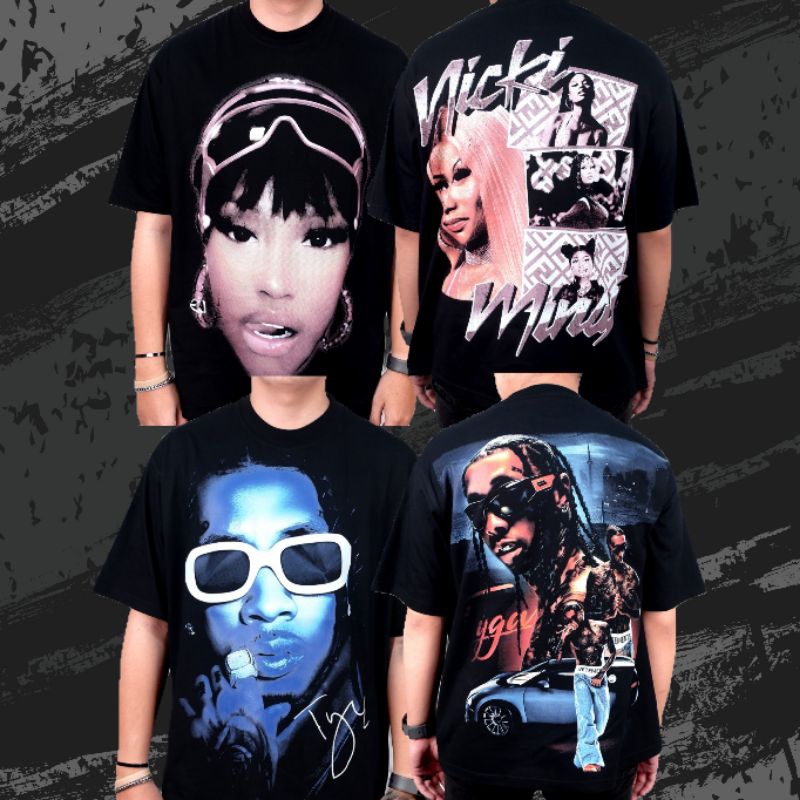 KATUN KAOS RAPPER OVERSIZE NICKI MINAJ KAOS TYGA RAPPER OVERSIZE KAOS BOOTLEG COTTON COMBED 20S