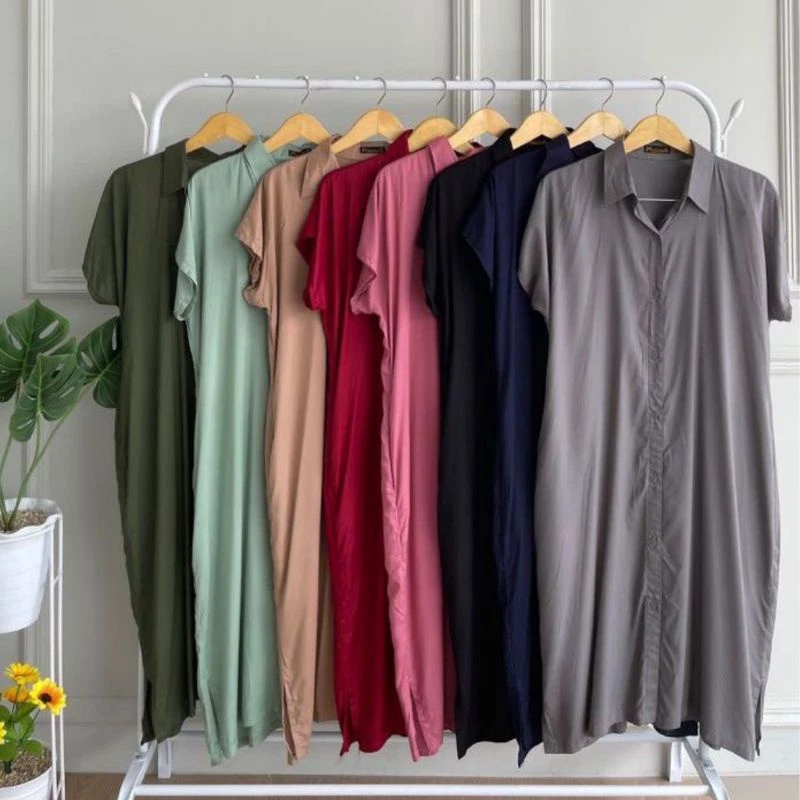 Daster Kajol Jumbo Plain Modern Lula Home Dress Series ล่าสุด