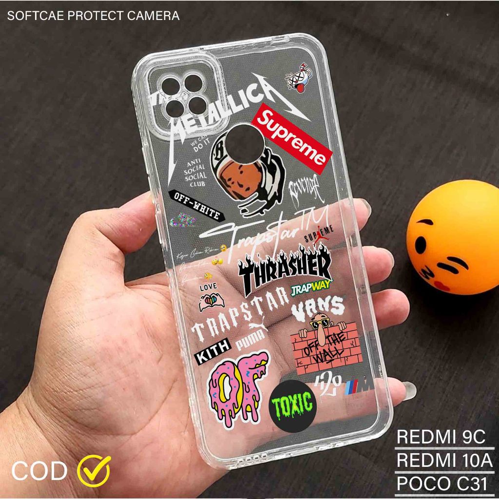 HP Clear Case Xiaomi Redmi 9C - Phone Case - Phone Silicone - Phone Case - Phone Softcase - Cool and