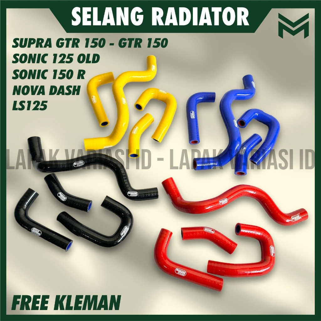 PREMIUM LAYER RADIATOR HOSE ชุด 4 ชิ้นฟรี CLAMP MOSCOW SPORT ยี่ห้อ ORIGINAL RADIATOR ท่อ PIPE SONIC