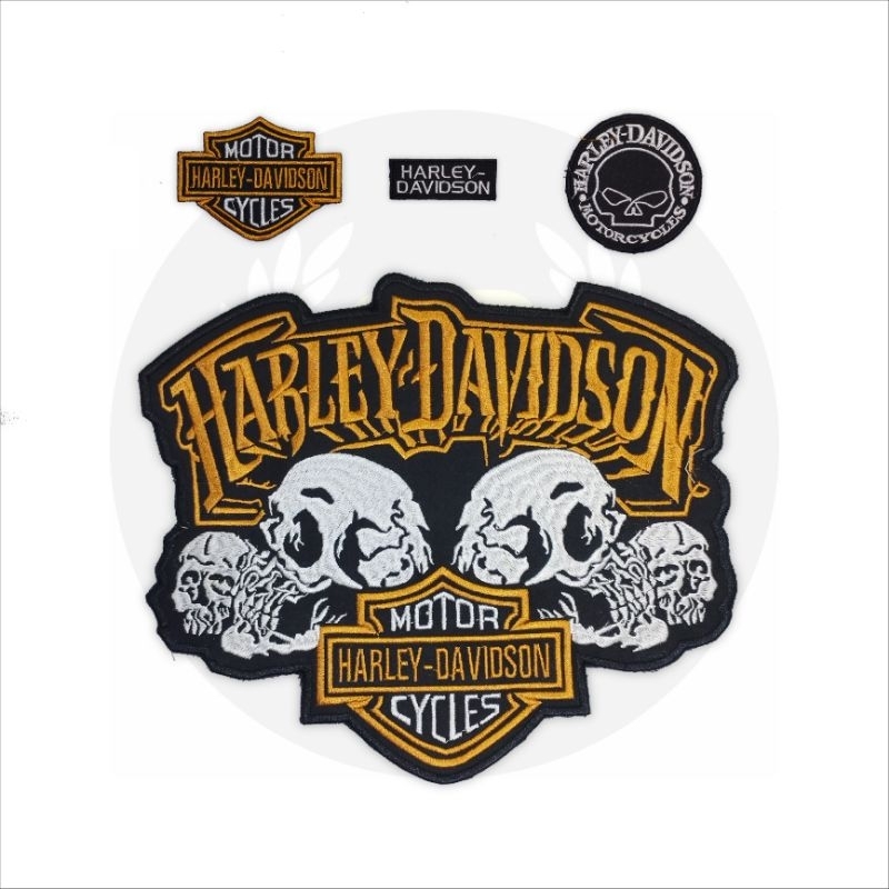 Harley DAVIDSON เย็บปักถักร้อย EMBLEM PATCH (แพ็คเดียว)