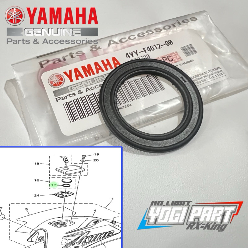 YAMAHA RXKING F1ZR MIO FINO NOUVO ORIGINAL ROUND TANK CAP RUBBER 4YY-F4612-00