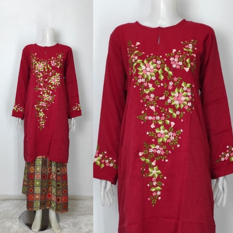 ชุดสูทเสื้อเชิ้ตพร้อมเสื้อเชิ้ต | Baju Kurung Jaquar ปัก Mix Batik Songket bySC