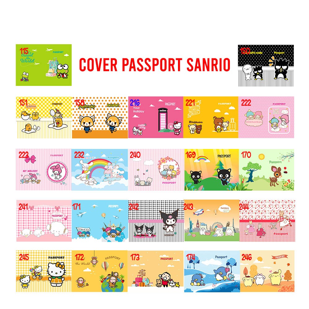 Sanrio Series Passport Cover Character Passport Case Passport Cover Document Organizer