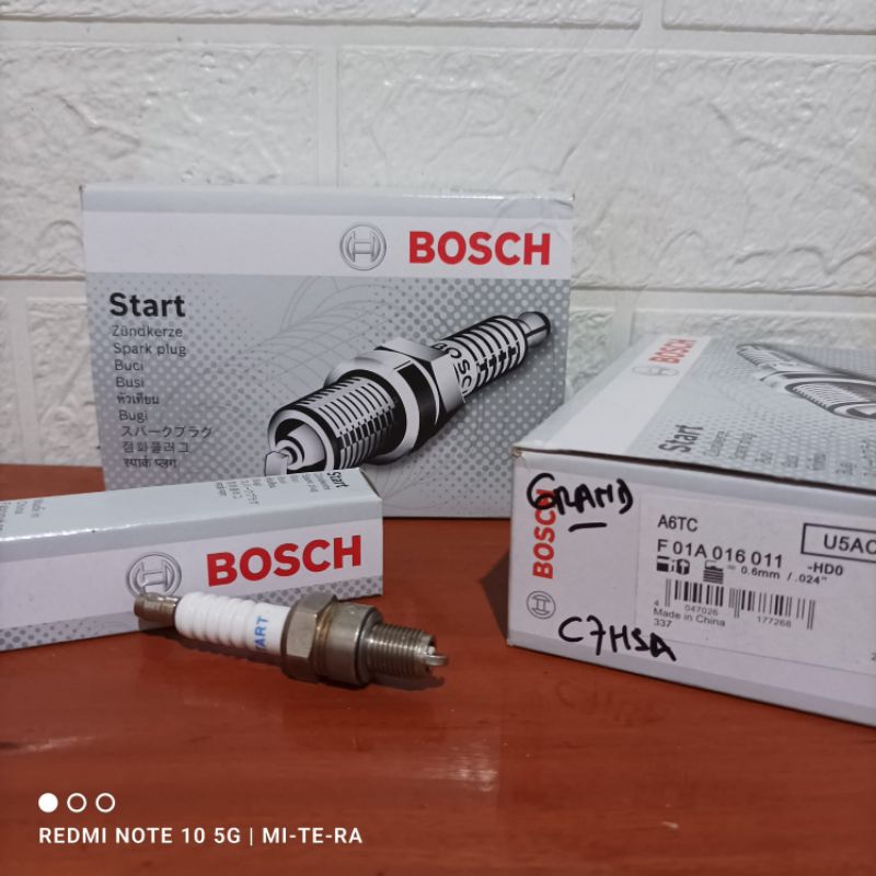 Original BOSCH C7HSA U4AC หัวเทียน grand supra mio jupiter smash shogun Bosch racingหัวเทียน