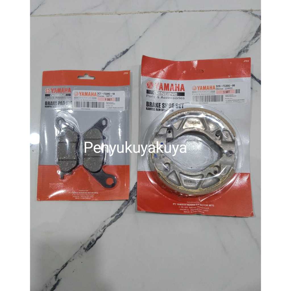 5D9 / 3C1 ผ้าเบรคหน้ากลับแพคเกจ YAMAHA VEGA ZR JUPITER ZR VIXION MX MIO J