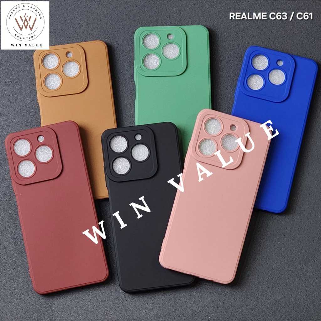 Realme C63 Realme C61 Case Pro Camera Softcase Black Matte Case Realme C63 Realme C61