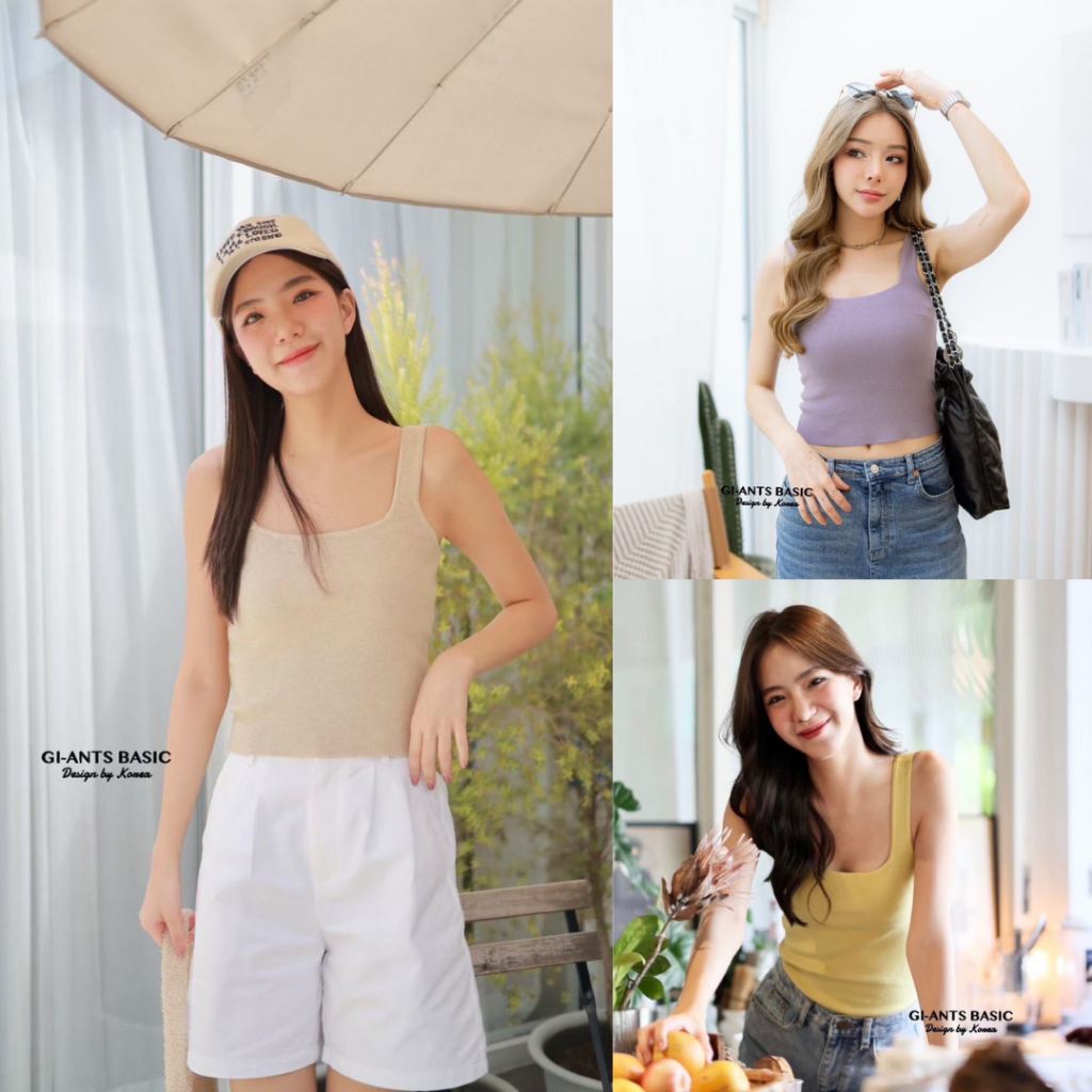 GI-ANTS เสื้อกล้ามผ้าถักขั้นพื้นฐานสําหรับผู้หญิง (GI06)