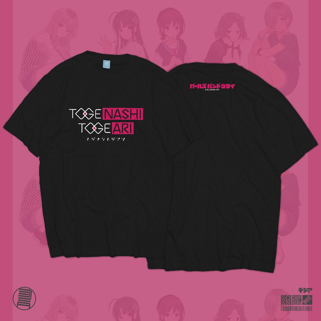 เสื้อยืด Togenashi Togeari Band Girls Band Cry Nina Momoka Subaru Tomo Rupa Music Anime Manga เสื้อยืดญี่ปุ่นเสื้อผ้าเชิญ DJA ผ้า