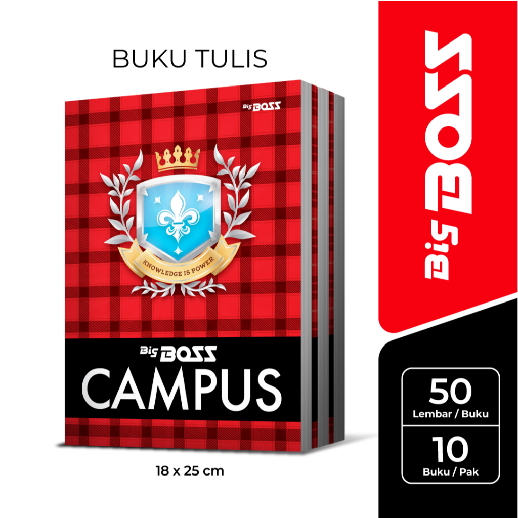 (1 แพ็ค) BIG BOSS BOXY B5 NOTEBOOK 50 แผ่น