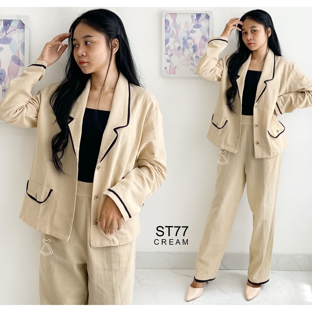 SEOLUX - ST77 - ชุดสูทลําลองผ้าฝ้าย