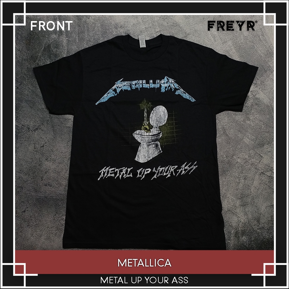 เสื้อยืด Metallica Band - Metal Up Your Ass Original