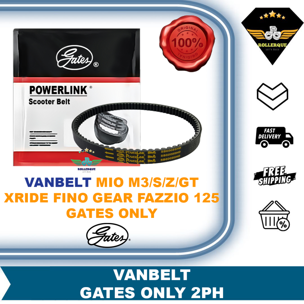 เข็มขัด Vanbelt V เข็มขัด Van เข็มขัด Mio M3 SZ Free Go Soul GT Fino Fazzio Gear 125 2PH Brand Gates
