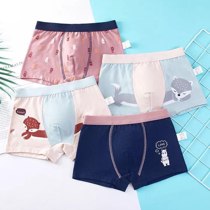 CODE Y8J BOYS BOXER STYLE UNDERWEAR WITH FOX LOVE MOTIF CONTENTTS 351