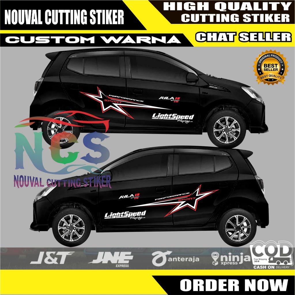 สติ๊กเกอร์ตัด Ayla ล่าสุด Daihatsu Ayla Sticker