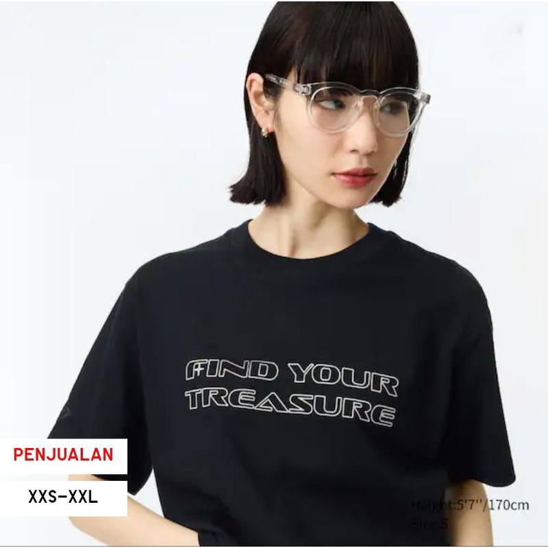 เสื้อยืด Uniqlo Find Your Treasure UT ใหม่ 2024 - สีดํา